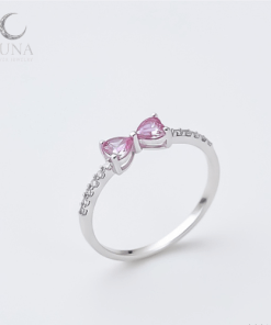 Nhẫn nơ đá hồng 2723