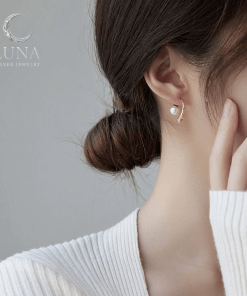 Các kiểu bông tai bạc Luna cho các khuôn mặt đẹp